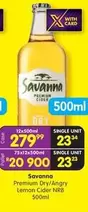 Savanna - Premium Dry/Angry Lemon Cider NRB 500ml
