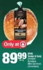 Spar - Tender & Tasty Smoked Pork Belly