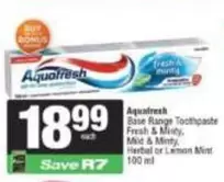Aquafresh - Base Range Toothpaste