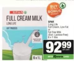 Spar - FULL CREAM MILK