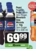pepsi - Regular, Zero Sugar, Mountain Dew, Mirinda or 7Up Zero Sugar