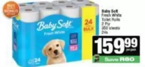 Baby Soft - Fresh White Toilet Rolls