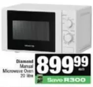 Diamond -  Manual Microwave Oven 20 litre