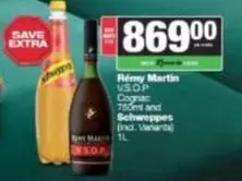 Schweppes - Remy Martin VSOP Cognac and