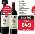 Alto - ALTO Rouge 6 x 750 ml (112034) Magnum 1 x 1.5 L (850013712)