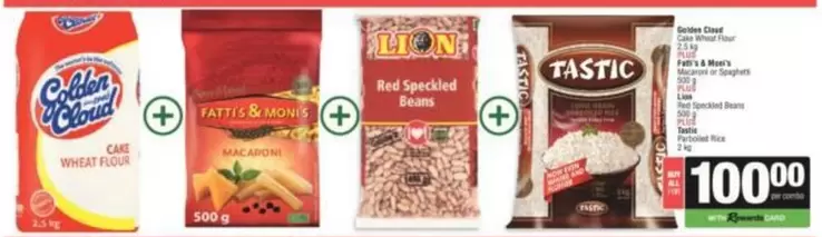 Lion - Cake Wheat Flour, Pasta & Gnocchi, Red Speckled Beans, Rice