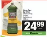 Spar - Dishwashing Liquid Refill Pouch