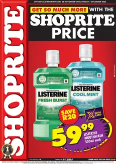 Shoprite catalogue in Durban | Shoprite weekly specials | 2025-11-25T00:00:00.000Z - 2025-12-07T00:00:00.000Z