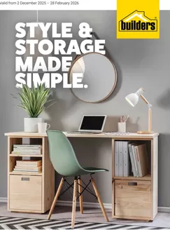 Builders catalogue | Builders : Style &amp; Storage Made Simple | 2025-12-02T00:00:00.000Z - 2026-02-28T00:00:00.000Z