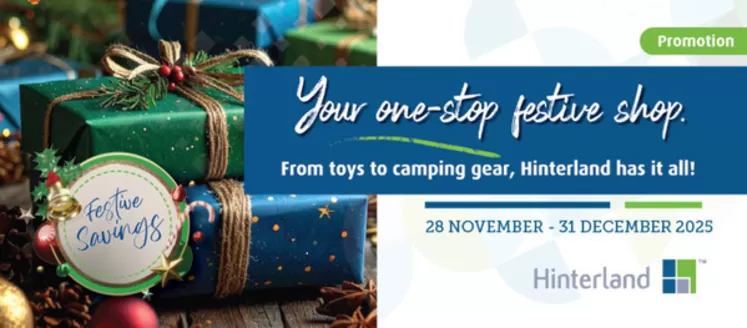 Hinterland catalogue | Festive Savings | 2025-12-02T00:00:00.000Z - 2025-12-31T00:00:00.000Z