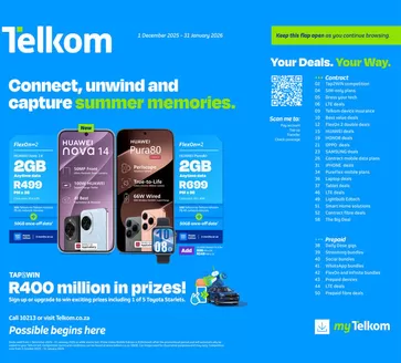 Telkom catalogue in Cape Town | Connect, unwind and capture summer memories. | 2025-12-03T00:00:00.000Z - 2026-01-31T00:00:00.000Z