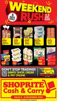 Shoprite catalogue in Bushbuckridge | Shoprite Cash & Carry Weekend Rush Nelspruit 4 December - 8 December | 2025-12-04T00:00:00.000Z - 2025-12-08T00:00:00.000Z