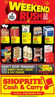 Shoprite catalogue in Bushbuckridge | Shoprite Cash & Carry Weekend Rush Philippi 4 December - 8 December | 2025-12-04T00:00:00.000Z - 2025-12-08T00:00:00.000Z