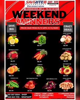 Saverite catalogue in Randburg | Weekend Winners | 2025-12-05T00:00:00.000Z - 2025-12-07T00:00:00.000Z