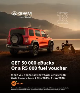 GWM catalogue in Boksburg | Gwm Promo | 2025-12-09T00:00:00.000Z - 2026-01-07T00:00:00.000Z