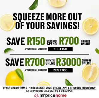 MRP Home catalogue in Boksburg | Mrp Home Promo | 2025-12-09T00:00:00.000Z - 2025-12-12T00:00:00.000Z