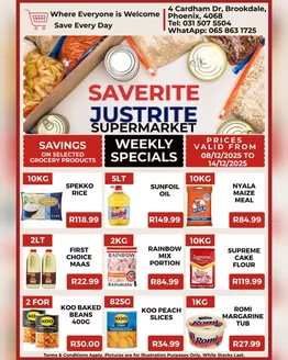 Saverite catalogue in Rustenburg | Weekly Specials | 2025-12-09T00:00:00.000Z - 2025-12-14T00:00:00.000Z