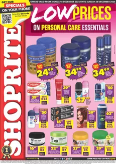 Shoprite catalogue in Wilderness | Shoprite Personal Care Essentials Eastern Cape - 08 to 28 December | 2025-12-08T00:00:00.000Z - 2025-12-28T00:00:00.000Z