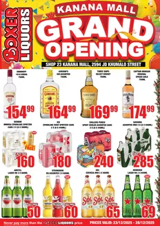 Boxer Liquors catalogue in Hartswater | Kanana Liquor Grand Opening | 2025-12-23T00:00:00.000Z - 2025-12-28T00:00:00.000Z