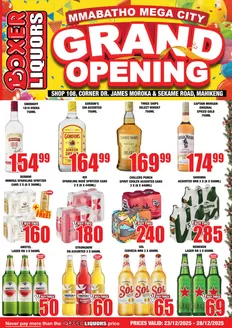 Boxer Liquors catalogue in Eshowe | Kanana Liquor Grand Opening | 2025-12-23T00:00:00.000Z - 2025-12-28T00:00:00.000Z