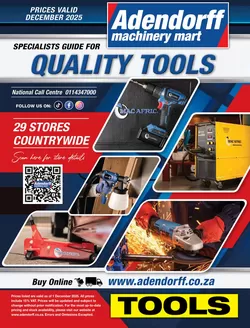 Adendorff Machinery Mart catalogue | Quality tools | 2025-12-19T00:00:00.000Z - 2025-12-31T00:00:00.000Z