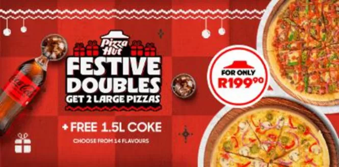 Pizza Hut catalogue in Jane Furse | Festive Doubles | 2025-12-24T00:00:00.000Z - 2026-01-07T00:00:00.000Z
