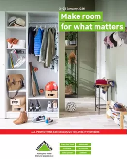 Leroy Merlin catalogue in Goodwood | Make Room For What Matters | 2026-01-05T00:00:00.000Z - 2026-01-23T00:00:00.000Z