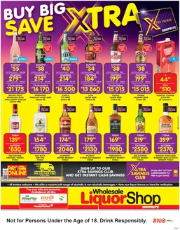 Shoprite LiquorShop catalogue in Johannesburg | Shoprite Wholesale LiquorShop Deals Selected Stores - 05 to 18 January | 2026-01-05T00:00:00.000Z - 2026-01-18T00:00:00.000Z
