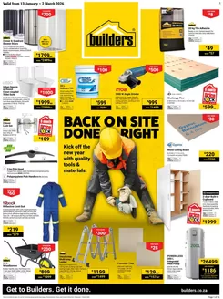 Builders catalogue in Bhekiswayo | Builders Western Cape : Back On Site Done Right | 2026-01-13T00:00:00.000Z - 2026-03-02T00:00:00.000Z