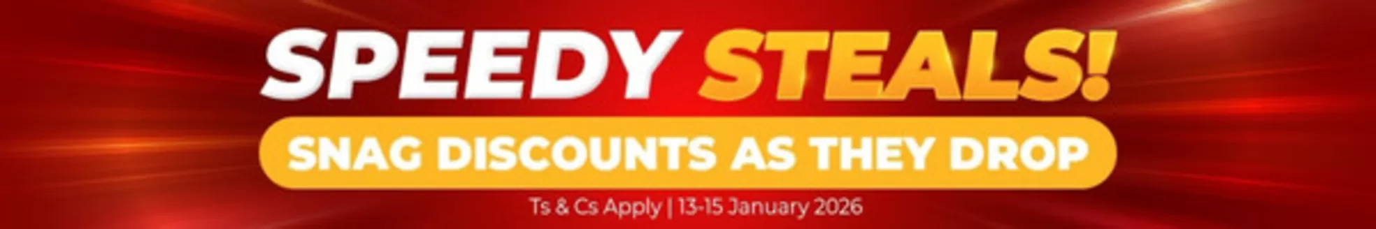 One Day Only catalogue in Germiston | Speedy Steals! | 2026-01-13T00:00:00.000Z - 2026-01-15T00:00:00.000Z