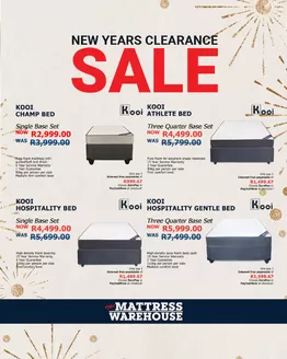 The Mattress Warehouse catalogue in Edenvale | New Years Clearance Sale | 2026-01-15T00:00:00.000Z - 2026-01-31T00:00:00.000Z