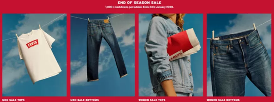 Levi's catalogue in White River | End of season sale | 2026-01-19T00:00:00.000Z - 2026-01-23T00:00:00.000Z
