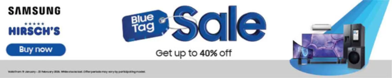 Hirsch's catalogue in Roodepoort | Blue Tag Sale | 2026-01-20T00:00:00.000Z - 2026-02-23T00:00:00.000Z