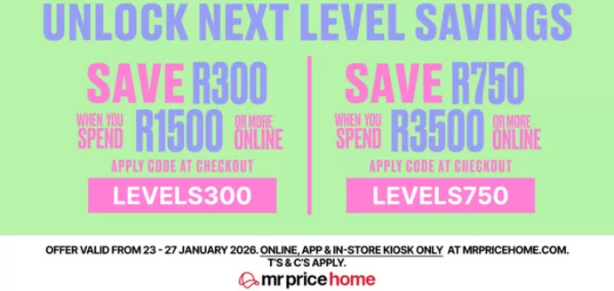 MRP Home catalogue in Edenvale | Unlock Next Level Savings | 2026-01-23T00:00:00.000Z - 2026-01-27T00:00:00.000Z
