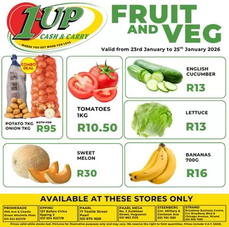 1UP catalogue in Ermelo | Fruit and veg | 2026-01-23T00:00:00.000Z - 2026-01-25T00:00:00.000Z