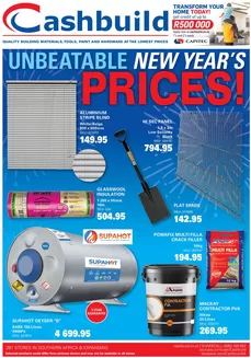 Cashbuild catalogue in Mtubatuba | Current bargains and offers | 2026-01-26T00:00:00.000Z - 2026-02-09T00:00:00.000Z