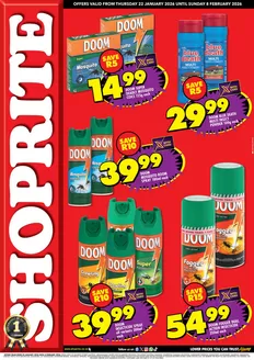 Shoprite catalogue in Bloemfontein | Shoprite Doom Savings Gauteng 22 January - 8 February | 2026-01-22T00:00:00.000Z - 2026-02-08T00:00:00.000Z