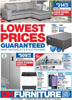 OK Furniture catalogue in Centurion | Latest deals OK Furniture | 2026-01-26T00:00:00.000Z - 2026-02-15T00:00:00.000Z