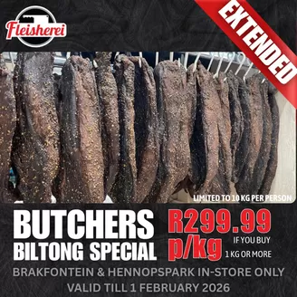 Biltong catalogue in Diepkloof | Butchers Biltong Special | 2026-01-28T00:00:00.000Z - 2026-02-01T00:00:00.000Z