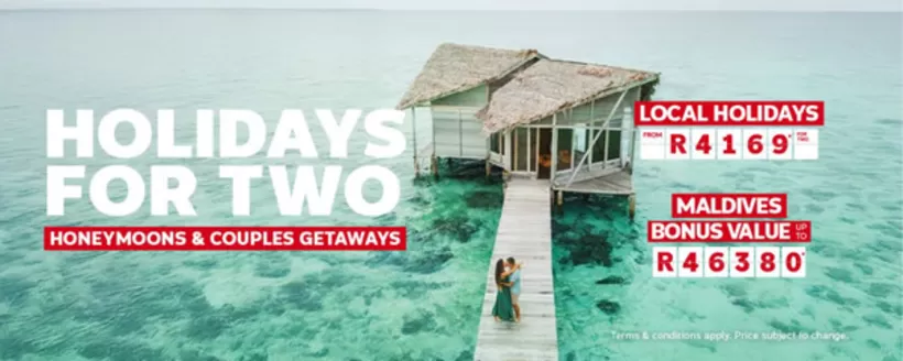 Flight Centre catalogue in Umhlanga Rocks | Holidays For Two | 2026-01-29T00:00:00.000Z - 2026-02-12T00:00:00.000Z