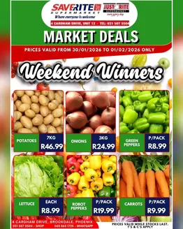 Saverite catalogue in Naboomspruit | Weekend Winners | 2026-01-30T00:00:00.000Z - 2026-02-01T00:00:00.000Z