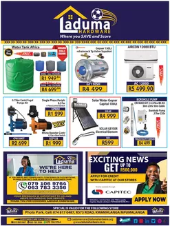 Laduma Hardware catalogue in Carolina | Offerte esclusive per i nostri clienti | 2026-02-02T00:00:00.000Z - 2026-02-16T00:00:00.000Z