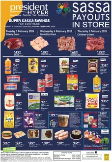 President Hyper catalogue in Newcastle | Super Sassa Savings | 2026-02-03T00:00:00.000Z - 2026-02-08T00:00:00.000Z