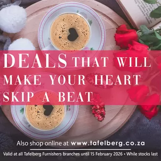 Tafelberg Furnishers catalogue in Kempton Park | Deals That Will Make Your Heart Skip A Beat | 2026-02-05T00:00:00.000Z - 2026-02-15T00:00:00.000Z