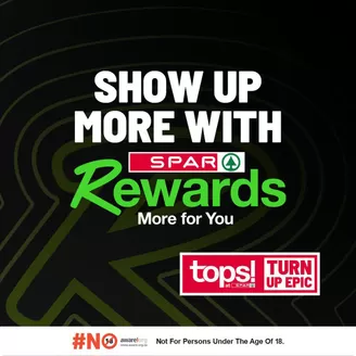 Tops Spar catalogue in Sishen | Show Up More With Spar Rewards | 2026-02-09T00:00:00.000Z - 2026-03-08T00:00:00.000Z