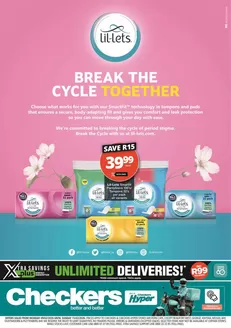 Checkers catalogue | Checkers Lil-Lets Promotion 9 February | 2026-02-08T00:00:00.000Z - 2026-02-15T00:00:00.000Z