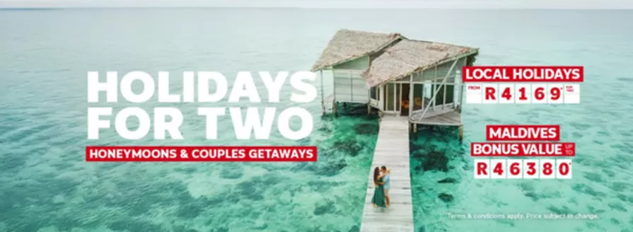 Flight Centre catalogue in Port Elizabeth | Holidays For Two | 2026-02-13T00:00:00.000Z - 2026-02-27T00:00:00.000Z