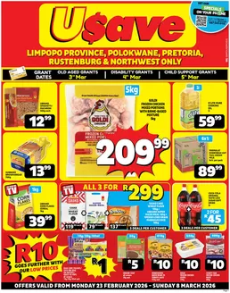 Usave catalogue in Soweto | Wcusavepricesavings23feb08mar2026 | 2026-02-23T00:00:00.000Z - 2026-03-08T00:00:00.000Z