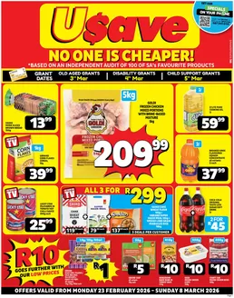 Usave catalogue in Soweto | Ecusavepricesavings23feb08mar2026 | 2026-02-23T00:00:00.000Z - 2026-03-08T00:00:00.000Z