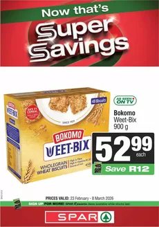 Spar Savemor catalogue in Thohoyandou | Now That's Super Savings | 2026-02-23T00:00:00.000Z - 2026-03-08T00:00:00.000Z
